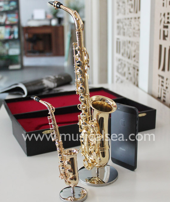 Miniature Golden Saxophone Musical Instrument